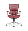 Ergonomic Swiveling Mid-back Red Chair LW180TC-3