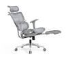 Ergonomic Swiveling High-back Grey Chair LW180TA-2 with Footrest