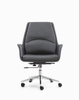 RUNZHI 2362C Mermaid Grey Leather Chair & PU 