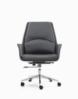 RUNZHI 2362C Mermaid Grey Leather Chair & PU 