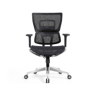 Ergonomic Swiveling Mid-back Black Chair LW180TC-1