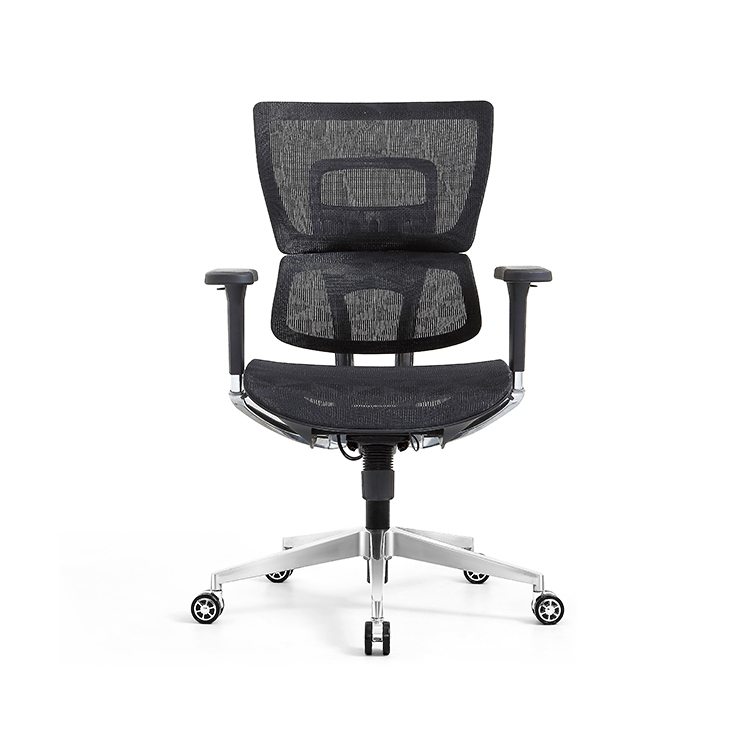 Ergonomic Swiveling Mid-back Black Chair LW180TC-1